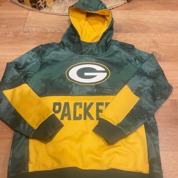 Kids Packers Hoodie - Green and Yellow - Picture 3 of 7